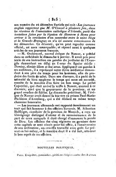 L'ami de la religion et du roi journal ecclesiastique, politique et litteraire