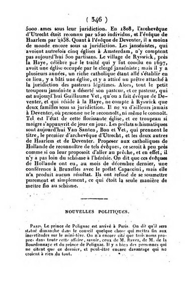 L'ami de la religion et du roi journal ecclesiastique, politique et litteraire