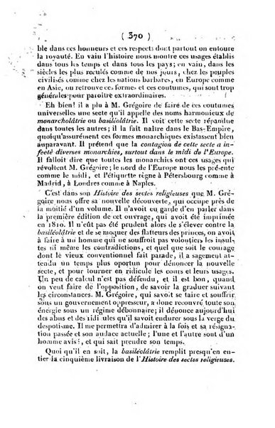 L'ami de la religion et du roi journal ecclesiastique, politique et litteraire