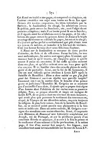 L'ami de la religion et du roi journal ecclesiastique, politique et litteraire