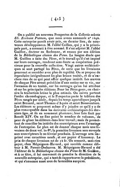 L'ami de la religion et du roi journal ecclesiastique, politique et litteraire