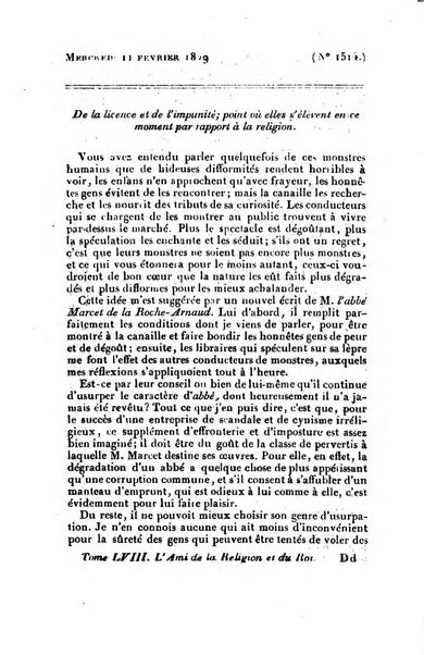 L'ami de la religion et du roi journal ecclesiastique, politique et litteraire