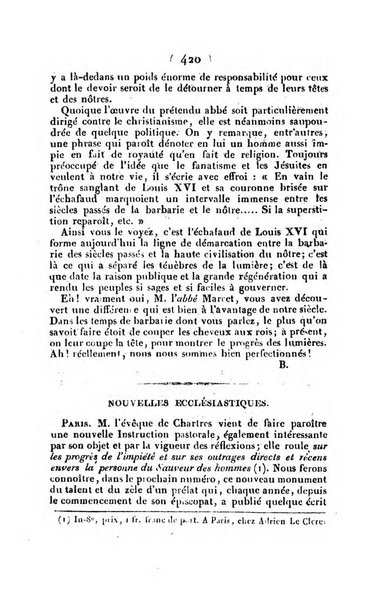 L'ami de la religion et du roi journal ecclesiastique, politique et litteraire