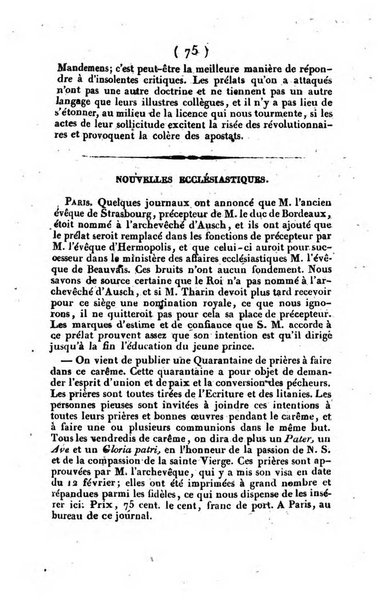 L'ami de la religion et du roi journal ecclesiastique, politique et litteraire