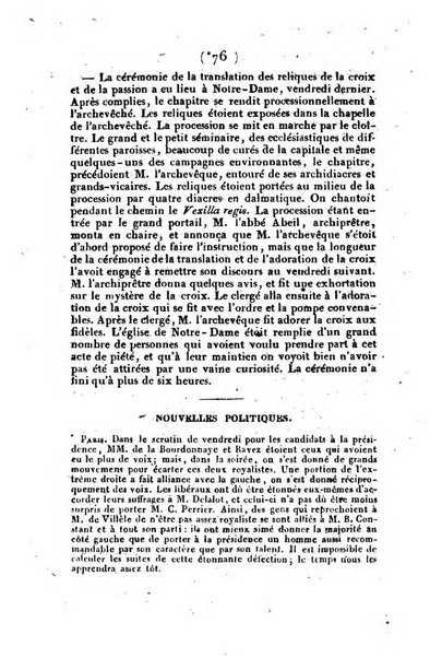 L'ami de la religion et du roi journal ecclesiastique, politique et litteraire