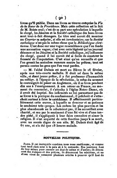 L'ami de la religion et du roi journal ecclesiastique, politique et litteraire