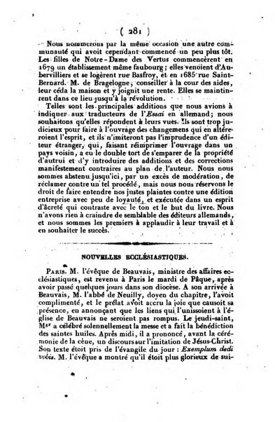 L'ami de la religion et du roi journal ecclesiastique, politique et litteraire