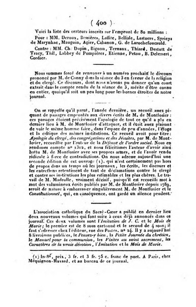 L'ami de la religion et du roi journal ecclesiastique, politique et litteraire