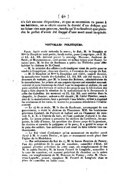 L'ami de la religion et du roi journal ecclesiastique, politique et litteraire