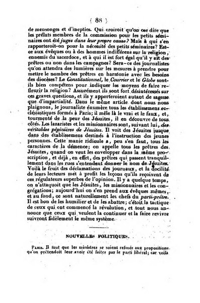 L'ami de la religion et du roi journal ecclesiastique, politique et litteraire