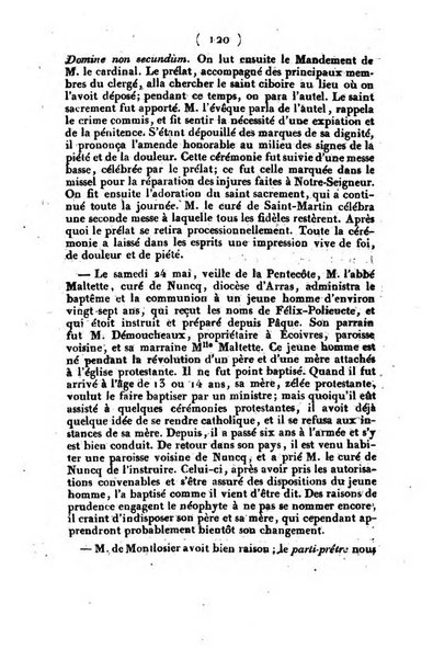 L'ami de la religion et du roi journal ecclesiastique, politique et litteraire