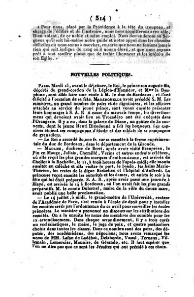 L'ami de la religion et du roi journal ecclesiastique, politique et litteraire