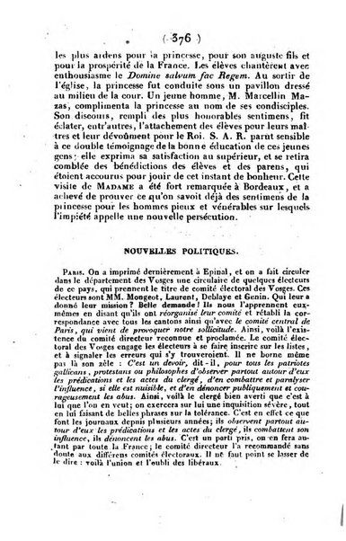 L'ami de la religion et du roi journal ecclesiastique, politique et litteraire