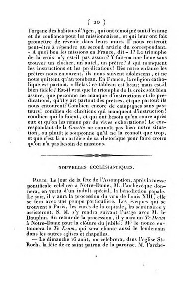 L'ami de la religion et du roi journal ecclesiastique, politique et litteraire