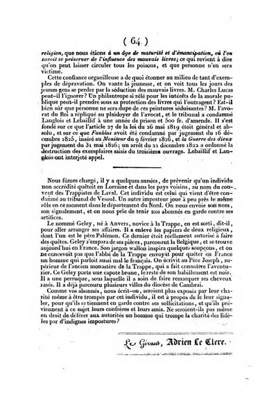 L'ami de la religion et du roi journal ecclesiastique, politique et litteraire