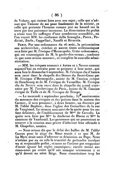 L'ami de la religion et du roi journal ecclesiastique, politique et litteraire