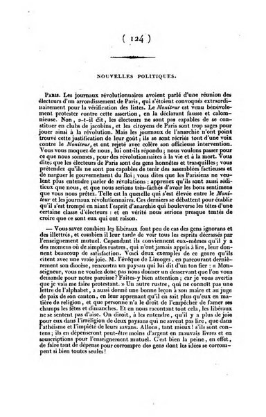 L'ami de la religion et du roi journal ecclesiastique, politique et litteraire