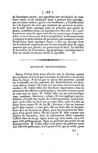 L'ami de la religion et du roi journal ecclesiastique, politique et litteraire