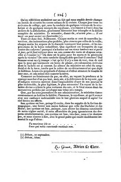 L'ami de la religion et du roi journal ecclesiastique, politique et litteraire