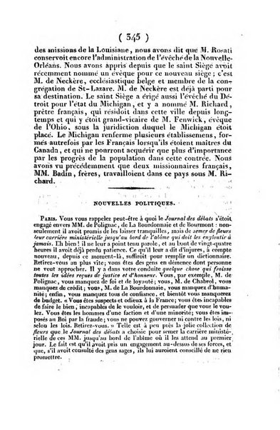 L'ami de la religion et du roi journal ecclesiastique, politique et litteraire