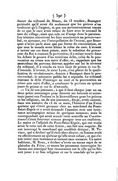 L'ami de la religion et du roi journal ecclesiastique, politique et litteraire