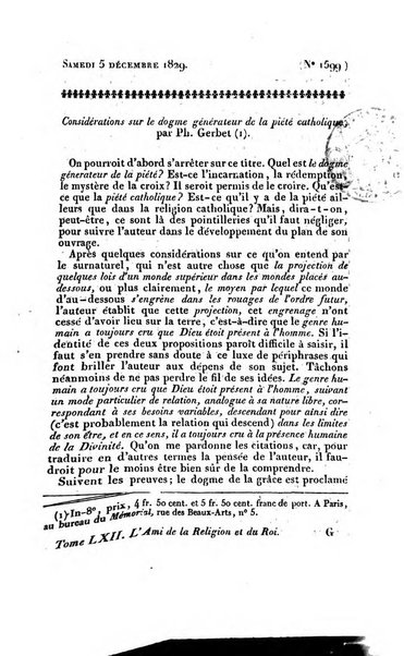 L'ami de la religion et du roi journal ecclesiastique, politique et litteraire