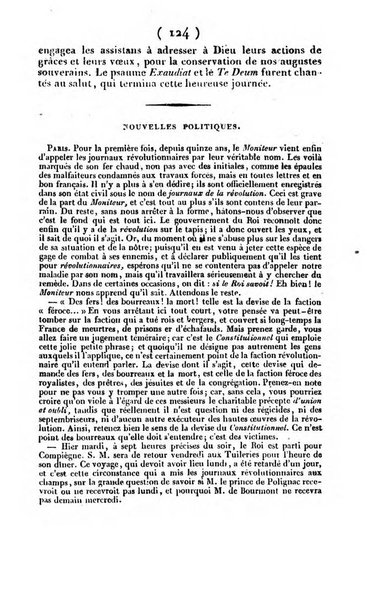 L'ami de la religion et du roi journal ecclesiastique, politique et litteraire