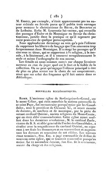 L'ami de la religion et du roi journal ecclesiastique, politique et litteraire