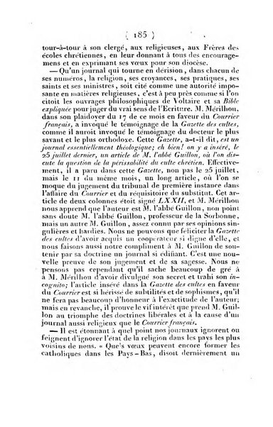 L'ami de la religion et du roi journal ecclesiastique, politique et litteraire