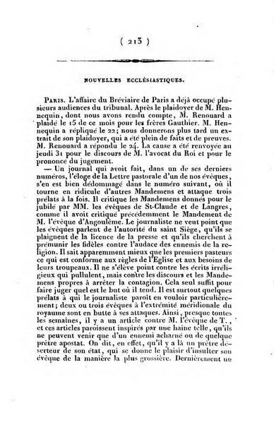 L'ami de la religion et du roi journal ecclesiastique, politique et litteraire