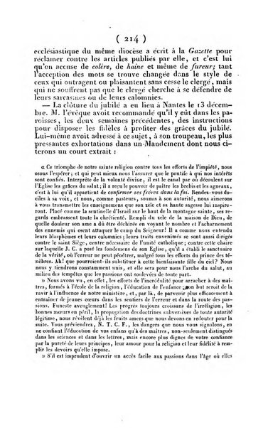 L'ami de la religion et du roi journal ecclesiastique, politique et litteraire