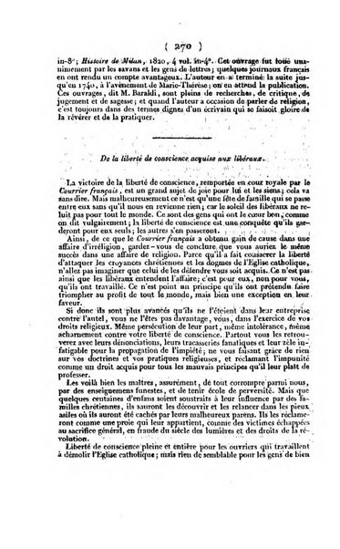 L'ami de la religion et du roi journal ecclesiastique, politique et litteraire