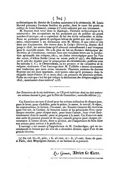 L'ami de la religion et du roi journal ecclesiastique, politique et litteraire