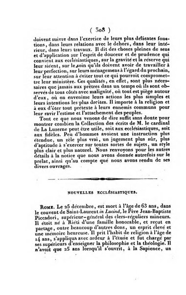 L'ami de la religion et du roi journal ecclesiastique, politique et litteraire