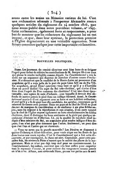 L'ami de la religion et du roi journal ecclesiastique, politique et litteraire