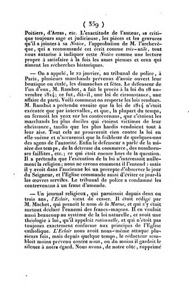 L'ami de la religion et du roi journal ecclesiastique, politique et litteraire