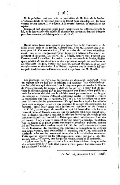 L'ami de la religion et du roi journal ecclesiastique, politique et litteraire