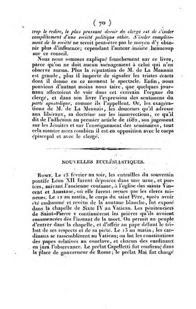 L'ami de la religion et du roi journal ecclesiastique, politique et litteraire