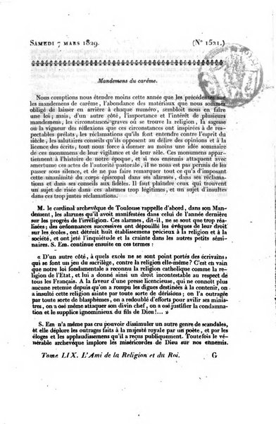 L'ami de la religion et du roi journal ecclesiastique, politique et litteraire