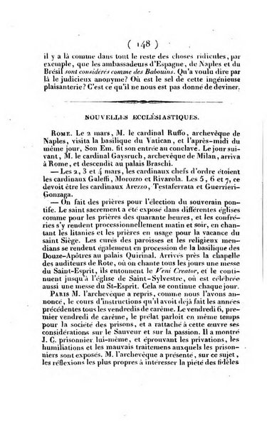 L'ami de la religion et du roi journal ecclesiastique, politique et litteraire