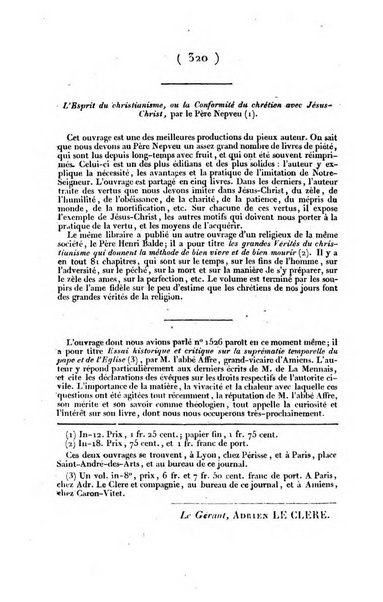 L'ami de la religion et du roi journal ecclesiastique, politique et litteraire