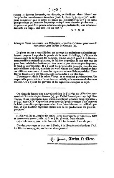 L'ami de la religion et du roi journal ecclesiastique, politique et litteraire