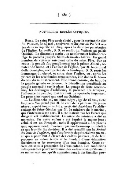 L'ami de la religion et du roi journal ecclesiastique, politique et litteraire