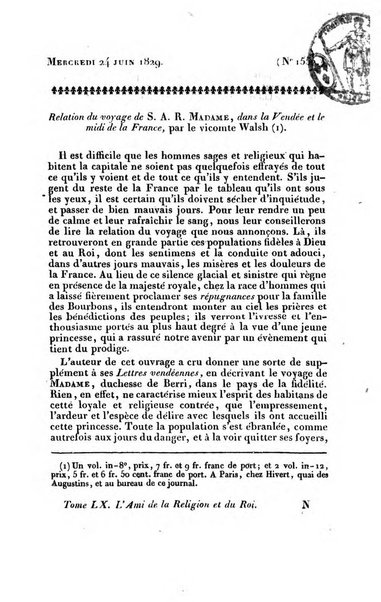 L'ami de la religion et du roi journal ecclesiastique, politique et litteraire