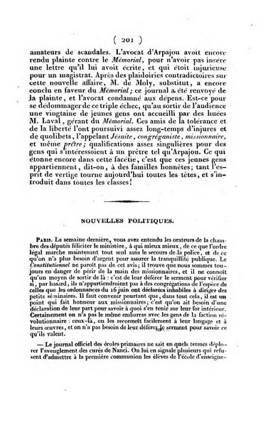 L'ami de la religion et du roi journal ecclesiastique, politique et litteraire