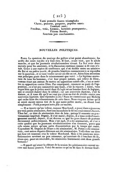 L'ami de la religion et du roi journal ecclesiastique, politique et litteraire