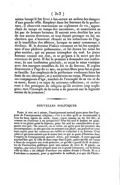 L'ami de la religion et du roi journal ecclesiastique, politique et litteraire