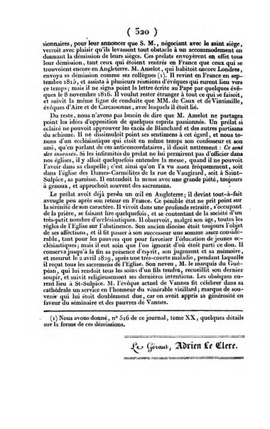 L'ami de la religion et du roi journal ecclesiastique, politique et litteraire