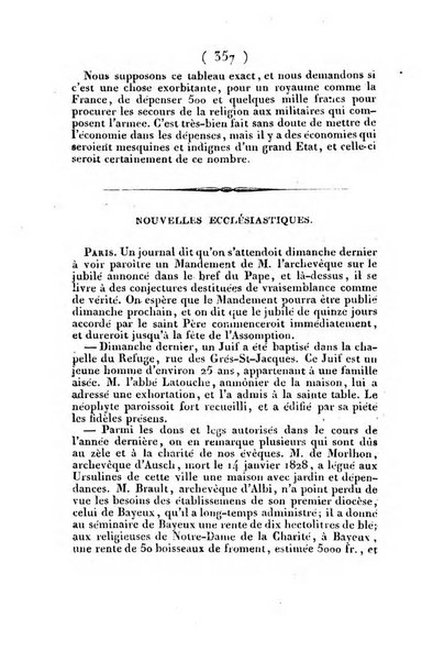 L'ami de la religion et du roi journal ecclesiastique, politique et litteraire