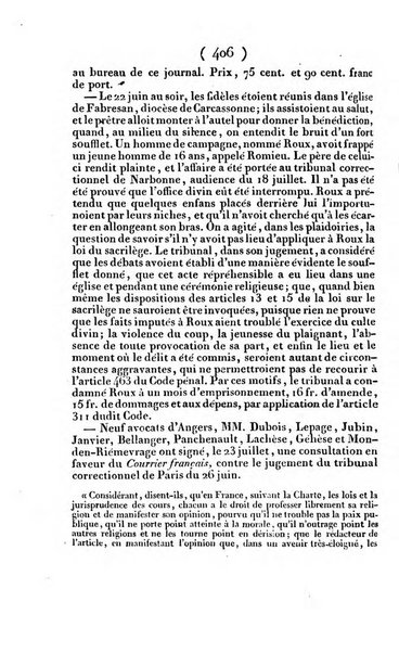 L'ami de la religion et du roi journal ecclesiastique, politique et litteraire